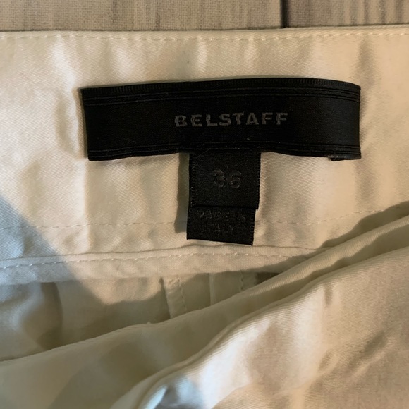 Belstaff Size US 2/EU 36 White Trousers With Eyelet And Side Cut Out Details - Picture 9 of 11